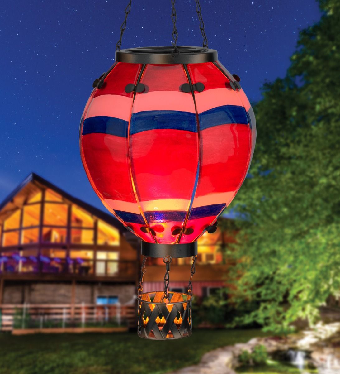 Hot Air Balloon Solar Lantern - Stripe – Armstrong Garden Centers
