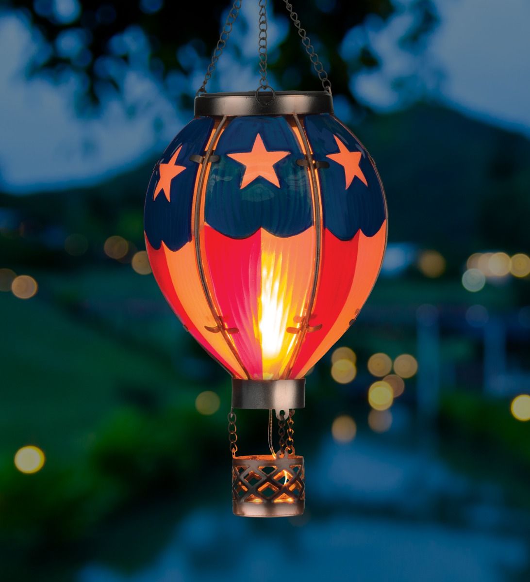 Hot Air Balloon Solar Lantern - Americana – Armstrong Garden Centers