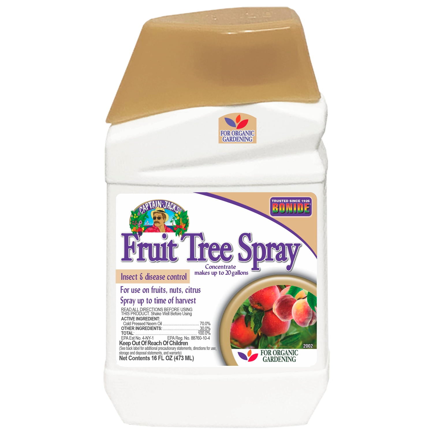 captain jack's organic natural garden insect killer trigger spray Captain Jack's Fruit Tree Spray Concentrate, 16-oz