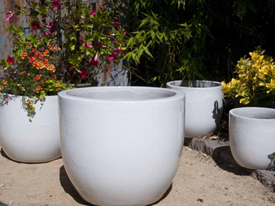 white planter pots large Egg Shell Pot, White