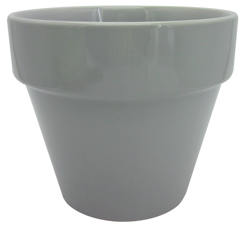 gray ceramic plant pot Glazed Ceramic Electric Pot Grey