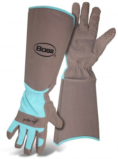 long gardening gloves for ladies Boss Guardian Angel Extended Sleeve Synthetic Leather Teal Medium