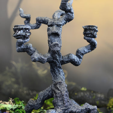 Black Resin Tree Candle Holder
