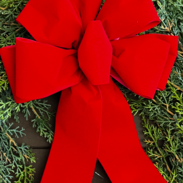 #40 6-Loop Velvet Red Bow