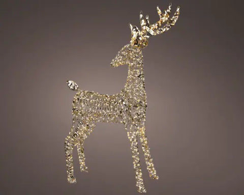 Lumineo Micro LED Standing Reindeer – Warm White (51 in)