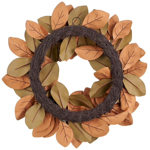 Magnolia Leaf & Cone Wreath – 26" (Artificial)