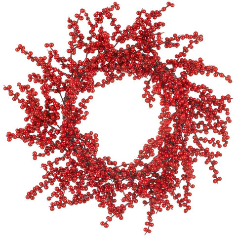 Red Berry Wreath – 23" (Artificial)