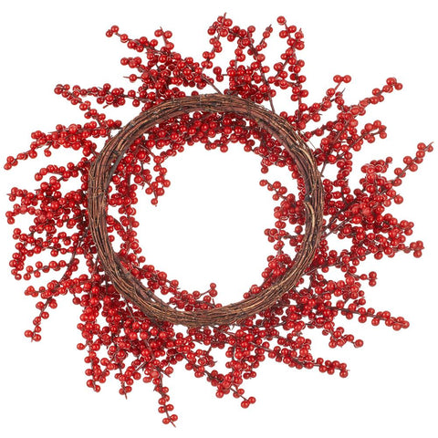Red Berry Wreath – 23" (Artificial)