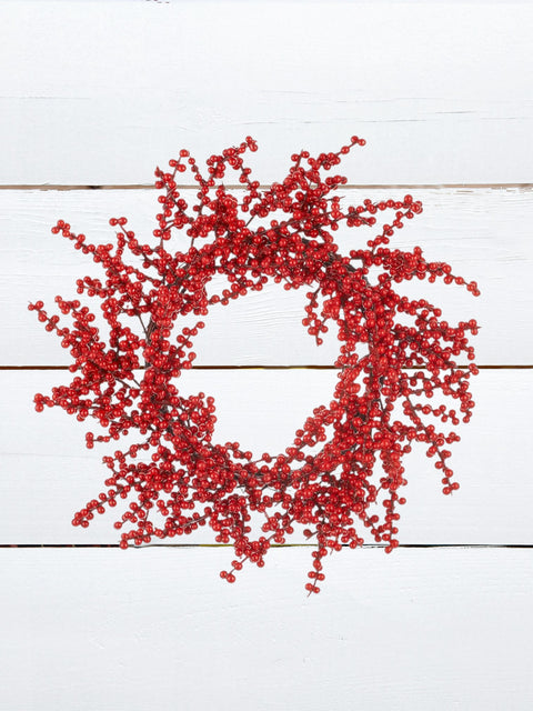 Red Berry Wreath – 23" (Artificial)