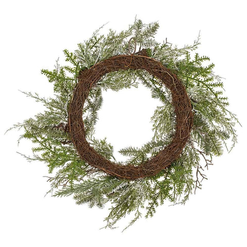 Iced Cone & Pine Wreath – 28" (Artificial)