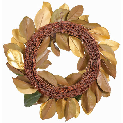 Magnolia Leaf Wreath – 27" (Artificial)
