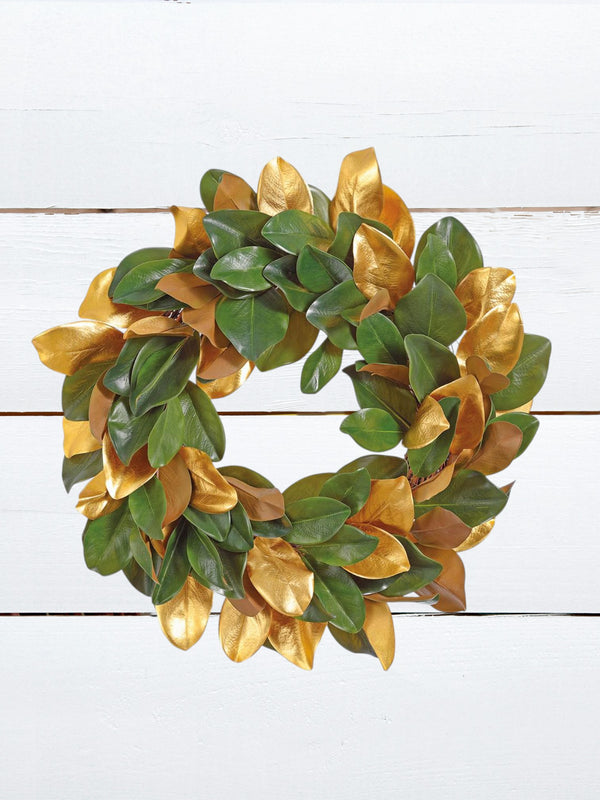Magnolia Leaf Wreath – 27" (Artificial)