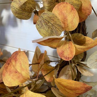 Yellow Eucalyptus Wreath – 22" (Artificial)