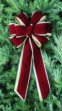 Burgundy Velvet with Gold Embossed Edge over Gold Poly Bow