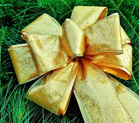 Glitter Gold on Gold Bow