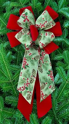 Red Velvet & Burlap with Red Glitter Berry Combo Bow