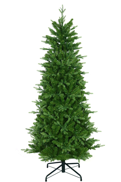 Alberta Slim Spruce Artificial Christmas Tree – 6.5’ or 7.5’ Pre-Lit with Color-Changing Starry Lights