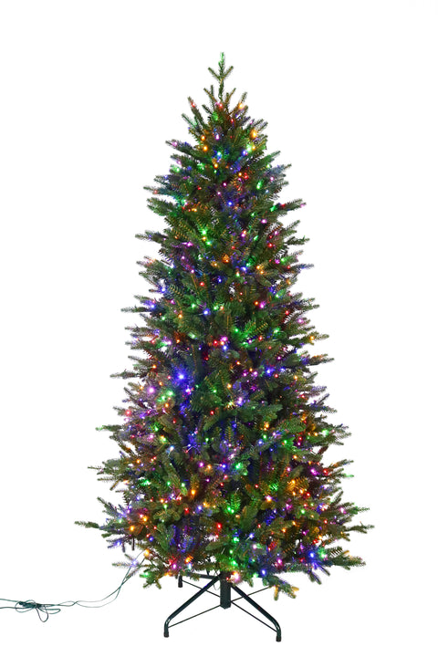 Fraser Supreme Fir Artificial Christmas Tree – 6.5’ Pre-Lit with Color-Changing Starry Lights