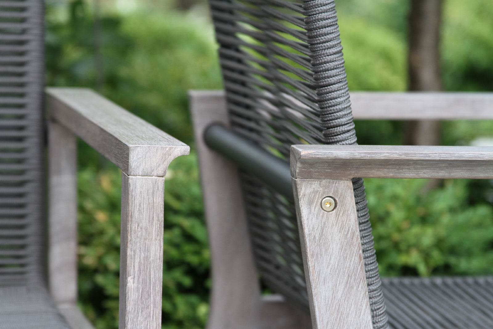 Eucalyptus Grey Wash & Rope Single Lounger - Thumbnail 4