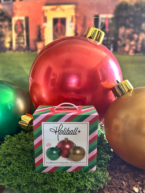 Holiball™ Set of 3 – Red, Gold & Green