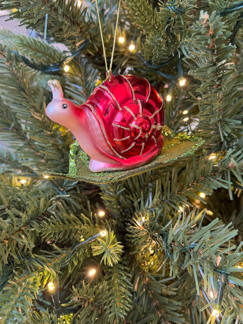 Glass Snail Ornament