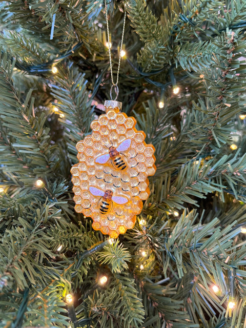 Glass Honeycomb Ornament