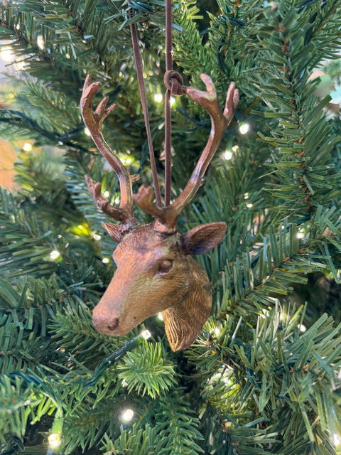 Resin Reindeer/Moose Head Copper Ornament