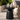 Pedestal Black Marble Outdoor Accent Table