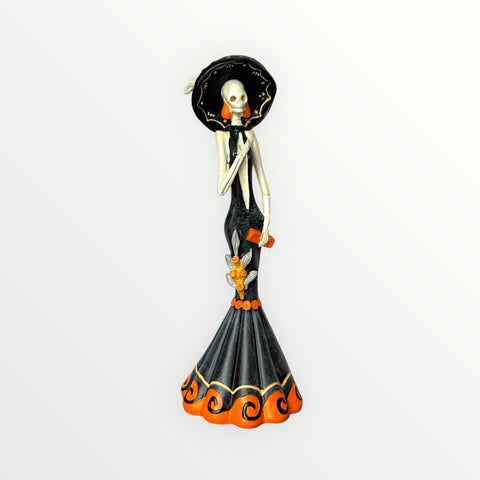 Resin Catrina Skeleton – Black Dress