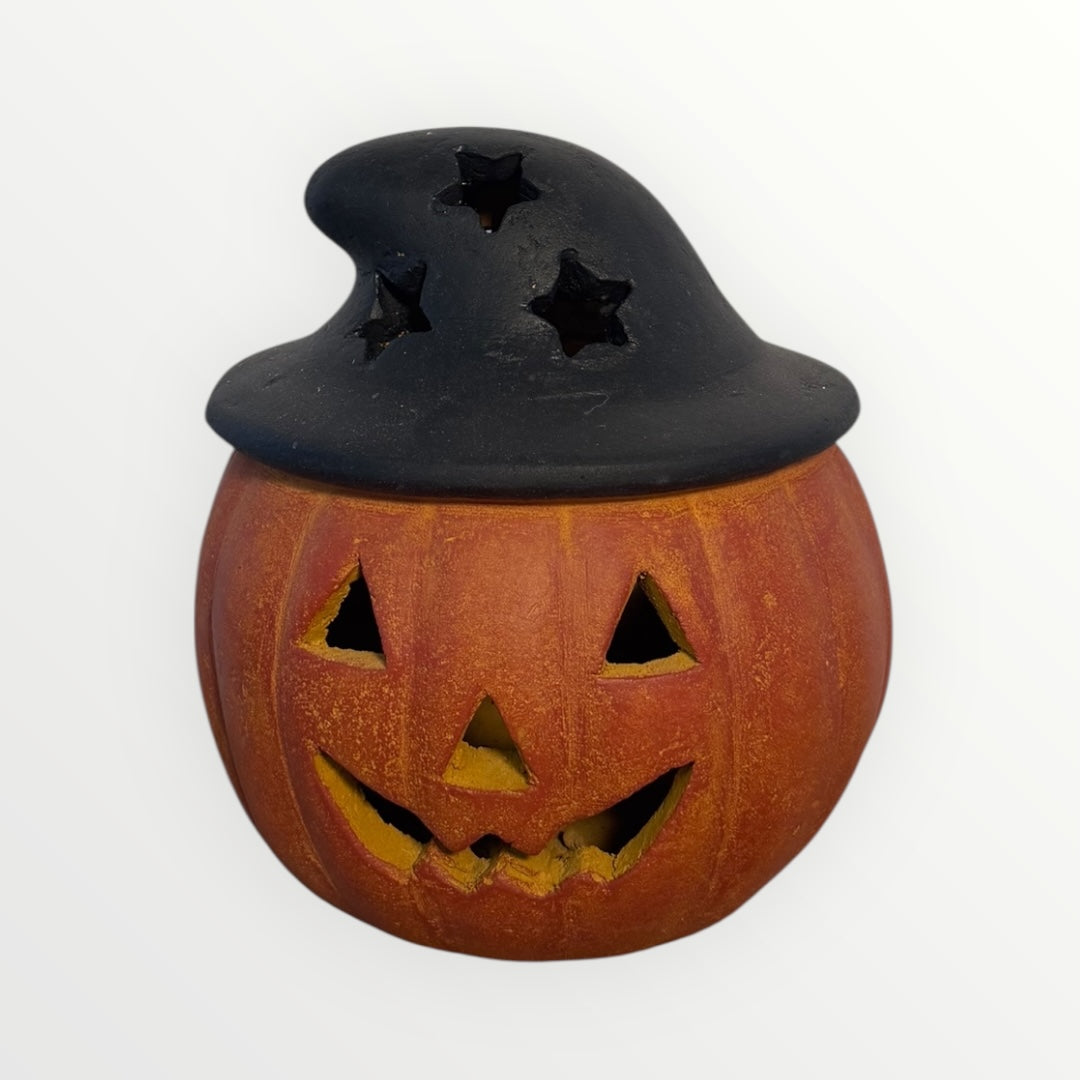 Witch Hat Clay Pumpkin