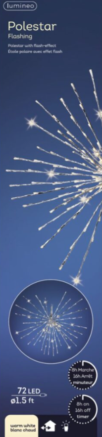 Lumineo Polestar Lights – Warm White (17.7 in)