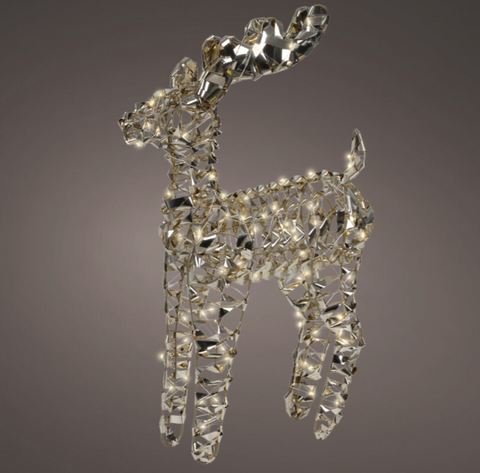 Lumineo Micro LED Reindeer – Gold (26 in)