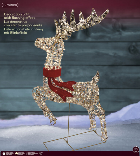 Lumineo Micro LED Leaping Deer – Warm White (3.3 ft)