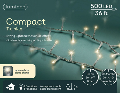 Lumineo Compact Twinkle Light (36 ft)