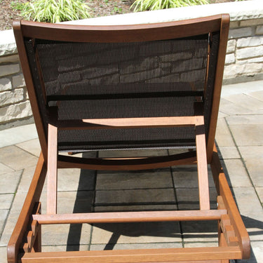 Eucalyptus & Brown Sling Chaise Lounger