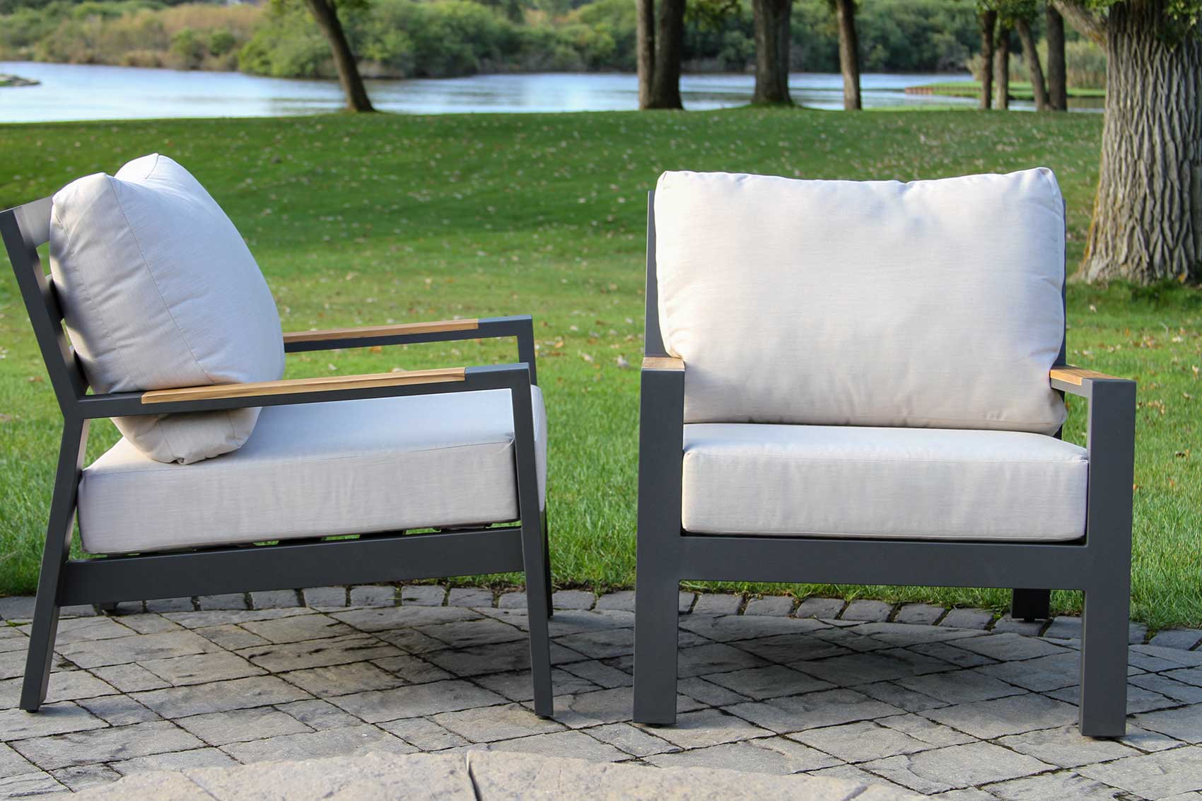 Sienna Black Aluminum Seating Group - Thumbnail 3
