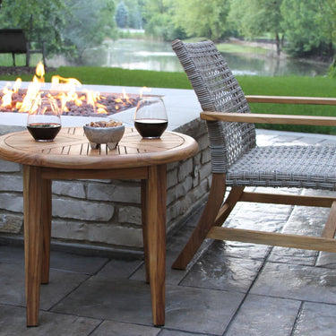 24″ Teak Lounging Accent Table
