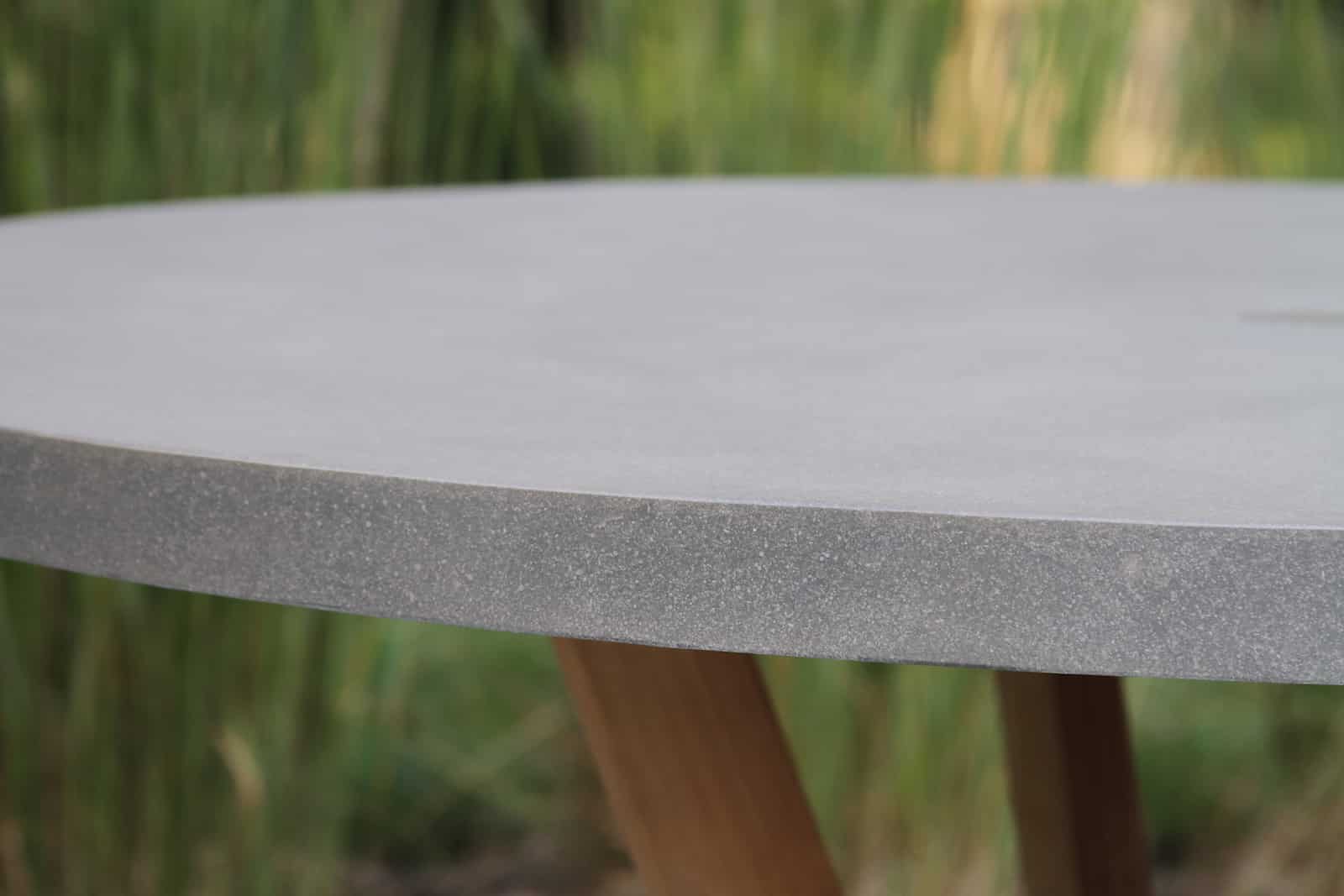 Teak Round Composite Top Dining Set - Thumbnail 4