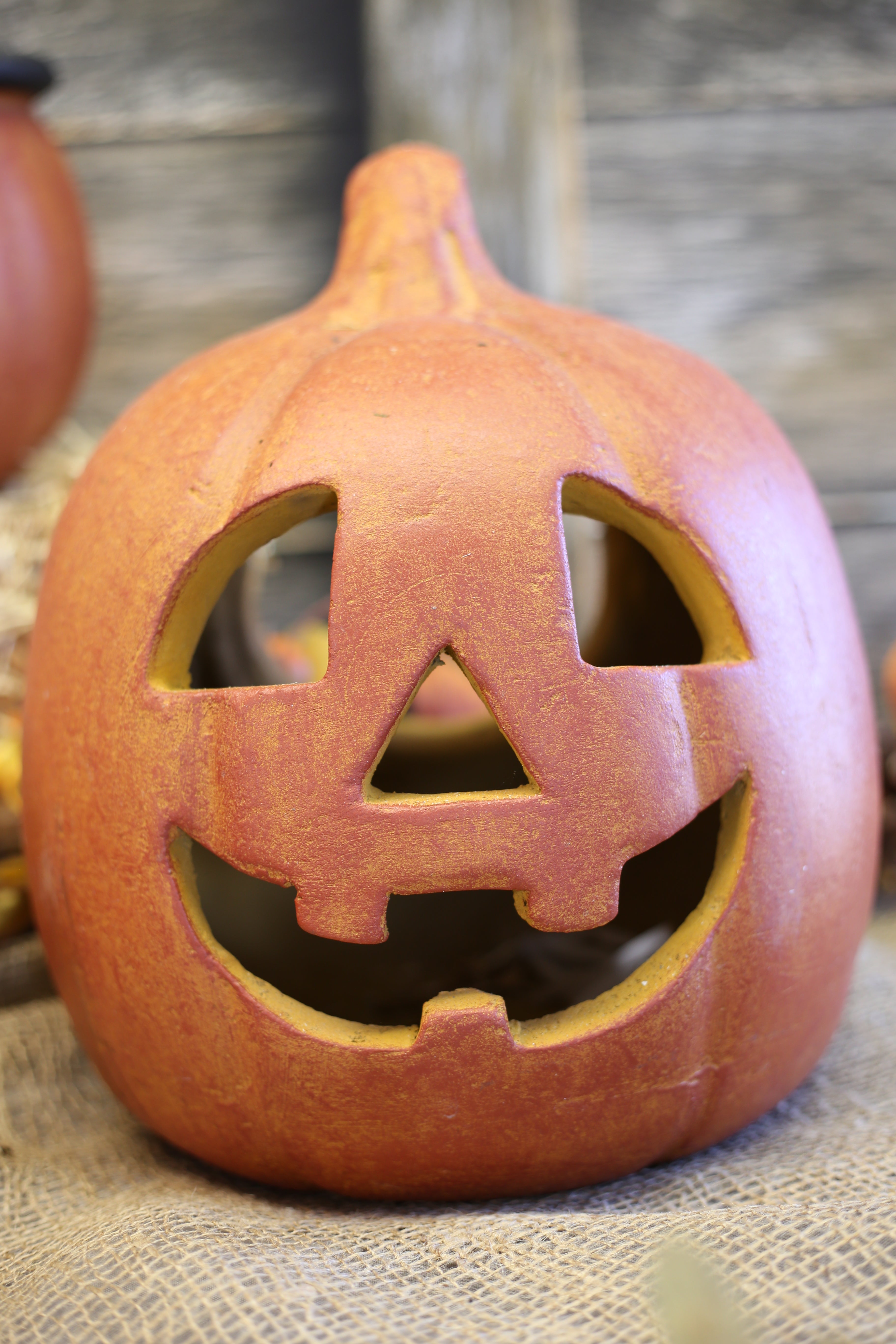 Jack the Orange Clay Pumpkin - Thumbnail 4