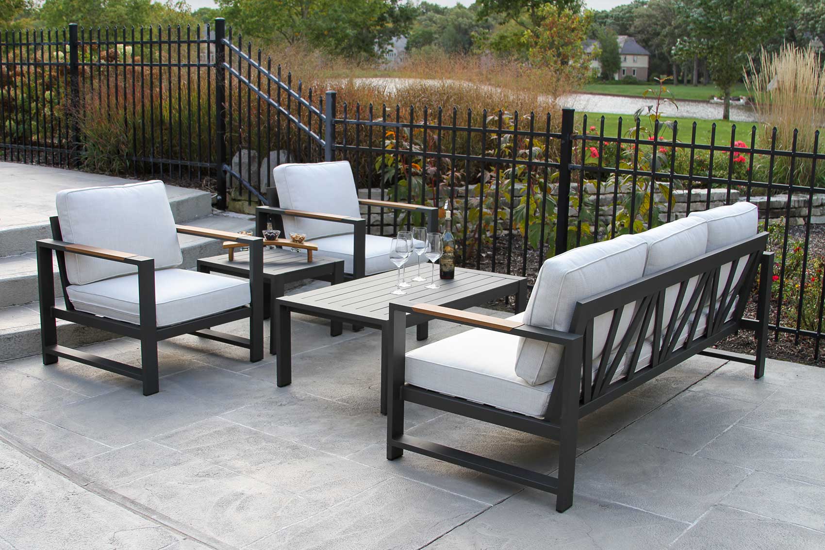 Sienna Black Aluminum Seating Group