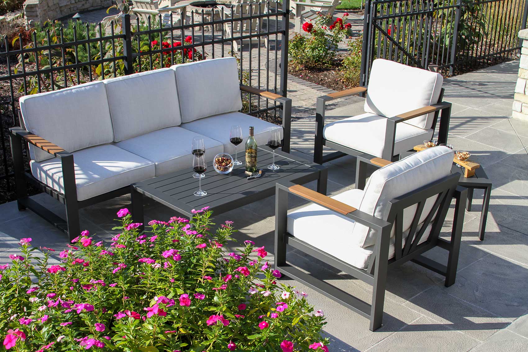 Sienna Black Aluminum Seating Group - Thumbnail 2