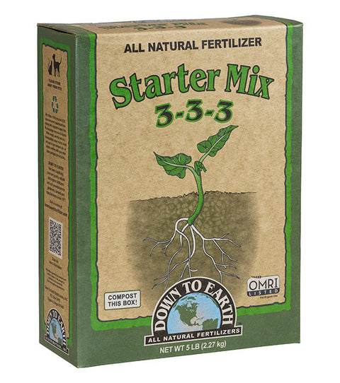 Down To Earth Starter Mix 3-3-3 Fertilizer - 5 lb