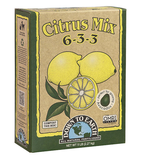 Down To Earth Citrus Mix 6-3-3 Fertilizer - 5 lb