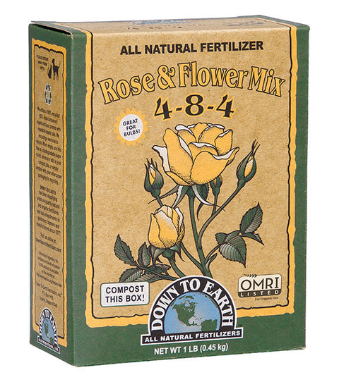 Down To Earth Rose & Flower Mix 4-8-4 Fertilizer - 1 lb
