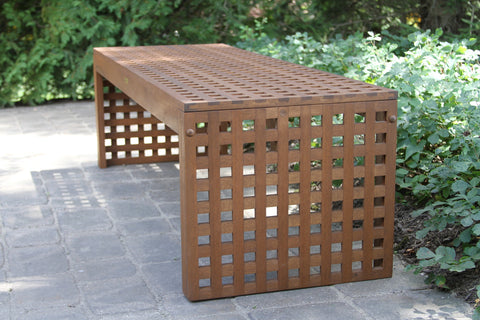 Eucalyptus Oversized Checkerboard Bench