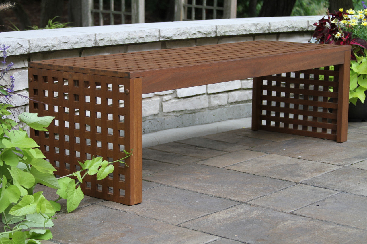 Eucalyptus Oversized Checkerboard Bench