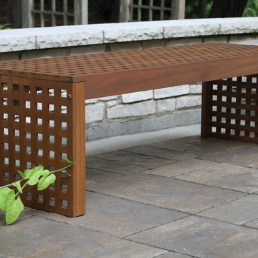 Eucalyptus Oversized Checkerboard Bench