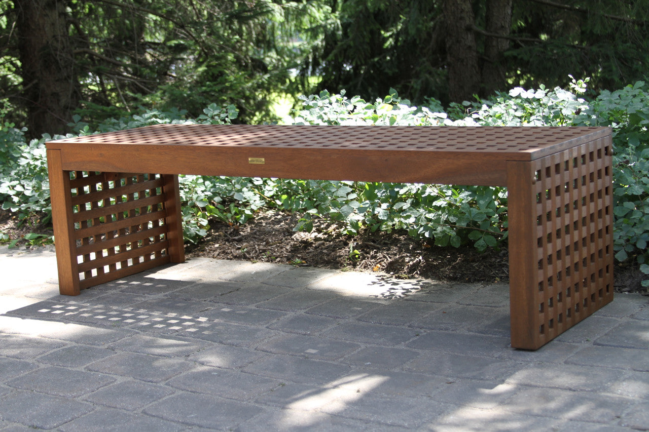 Eucalyptus Oversized Checkerboard Bench - Thumbnail 5