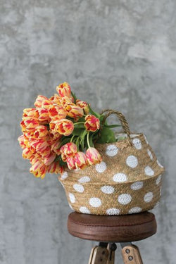 Pom Puff Basket 14.5"x 10.5"