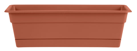 Bloem Dura Window Box Terra Cotta Plastic - 24 inch
